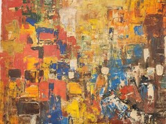 Oil on canvas painting by prominent artist Shafic Abboud (Lebanon, 1926-2004)