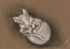 ACEO RYTA MOUSE MICE ART RAT PRINT OF PAINTING HALLOWEEN FOLK Vintage Style 🎃