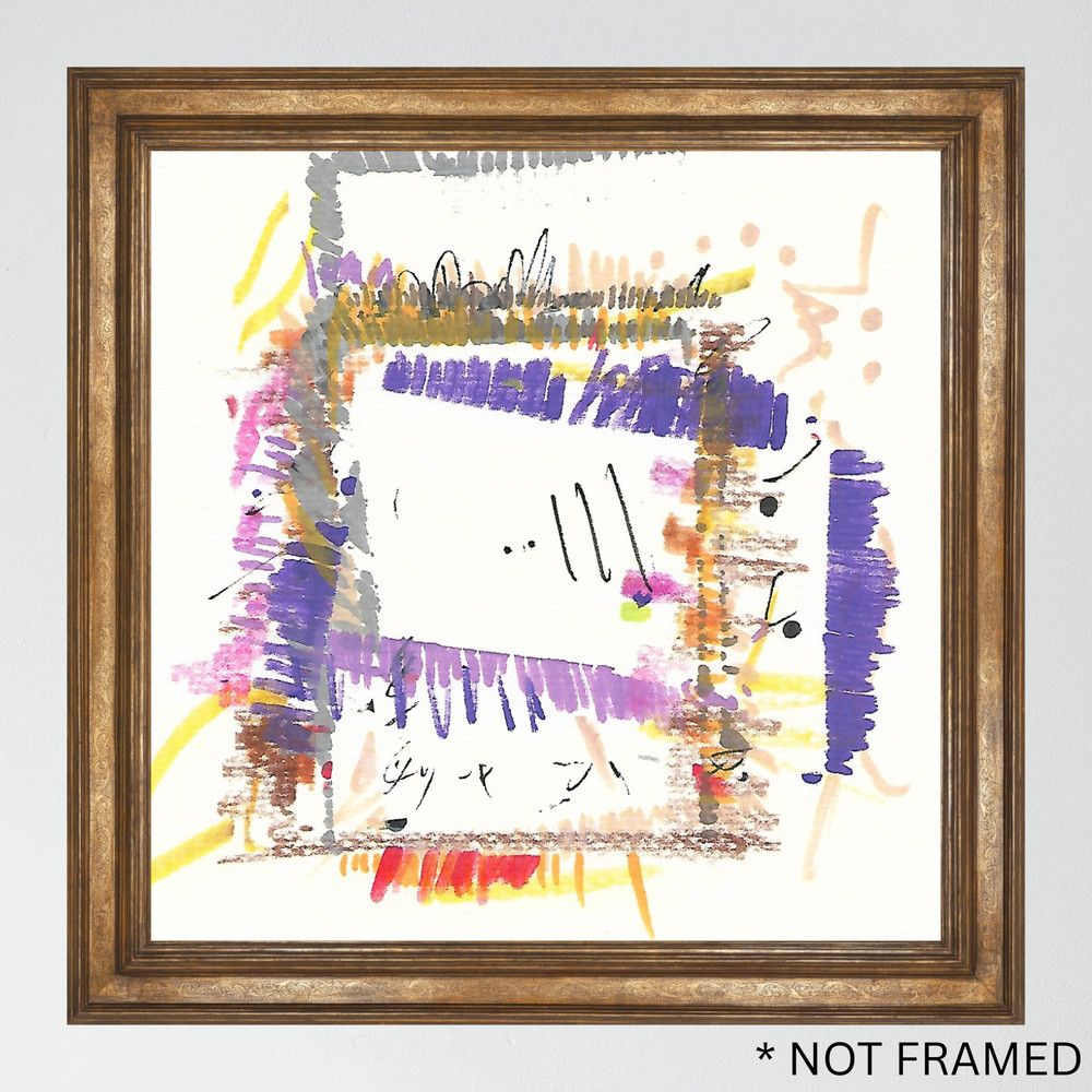 ORIGINAL ART PAINTING 6X6 ABSTRACT „Confetti 52“ REASOR OOAK HAND MADE COA