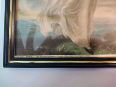 Vintage Framed Repro Lithograph PRINT OF “PINKIE” By Sir Thomas Lawrence