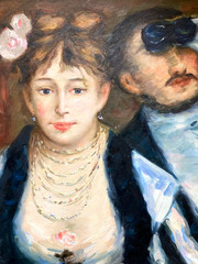 Oil Painting by Towel of Pierre-Auguste Renoir’s La Loge (The Theatre Box)