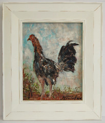 Original Signed Oil Painting “El Pollo Criollo” Cuban Chicken 11×14 Hecto Vidal