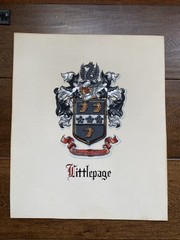 Vintage Dragons & Knight Heraldic Littlepage Family Crest Coat of Arms New York