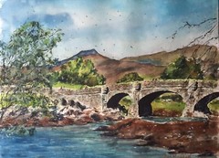 Watercolor Original Painting Highlands, Scotland 12″ x 16″ NOT A PRINT