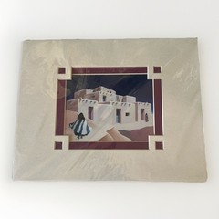Deborah Hiatt Pueblo „Beyond the Dream“ Watercolor Matted Print 10 1/4 x 8 1/4