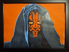 Darth Maul – Star Wars 9x 12 Handmade Framed Acryluc Painting