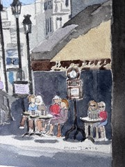 Paris, Rue de Rivoli, Original Watercolor / 10 x 14 / Mimi Davis, Artist