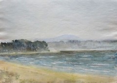 Herberts Mangolds – The coast. 1969, watercolor on paper, 20.5×28.5 cm