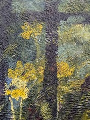 Gloria Galbraith Original Acrylic Floral Landscape Painting Yellow Flowers 20×17