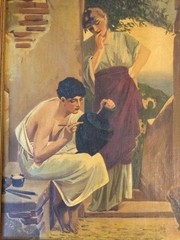 After -Paul Thumann Copy? The Vase Painter Oil Painting 1905 – 23X18-1/2 frame