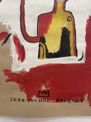 2 X Jean Michel Basquiat Original Painting Drawings Graffiti Street Art NYC F67