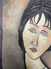 Amedeo Modigliani 1824-1920 Oil on Canva In The Style Of Painting Signed