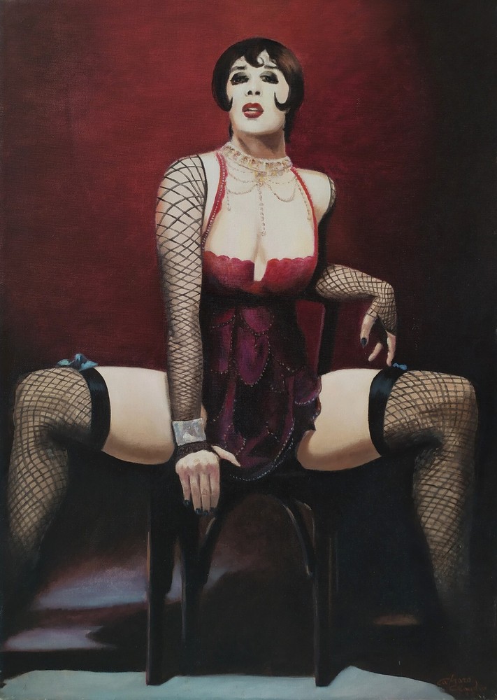 Portrait of Dancer Sally Bowles Cabaret Original Oil Painting Contemporary Art
