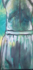 Male torso, bodybuilding on canvas, painted male torso, art