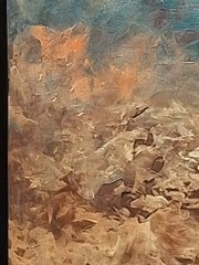 Abstract, Painting, Metallic ,BLUE,pink Gold,Brown,Green, OOAK,Striking Shimmer