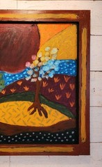 John Sperry Outsider Southern Primitive Folk Art Painting Colorful NATURE SCENE