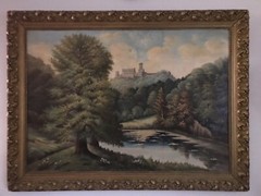 antique Castle Dutch painting Very Large