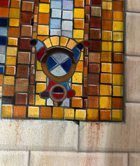 Large (7′ x 5′) Oil/Canvas Mural. 53rd Street Subway Mosaic. NYC. by Craig Lee.