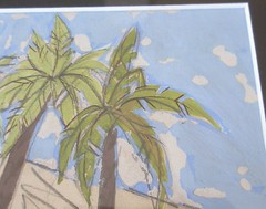 Mid Century Mexican Illustration Painting 1940’s Horse Cowboy Cactus Musician