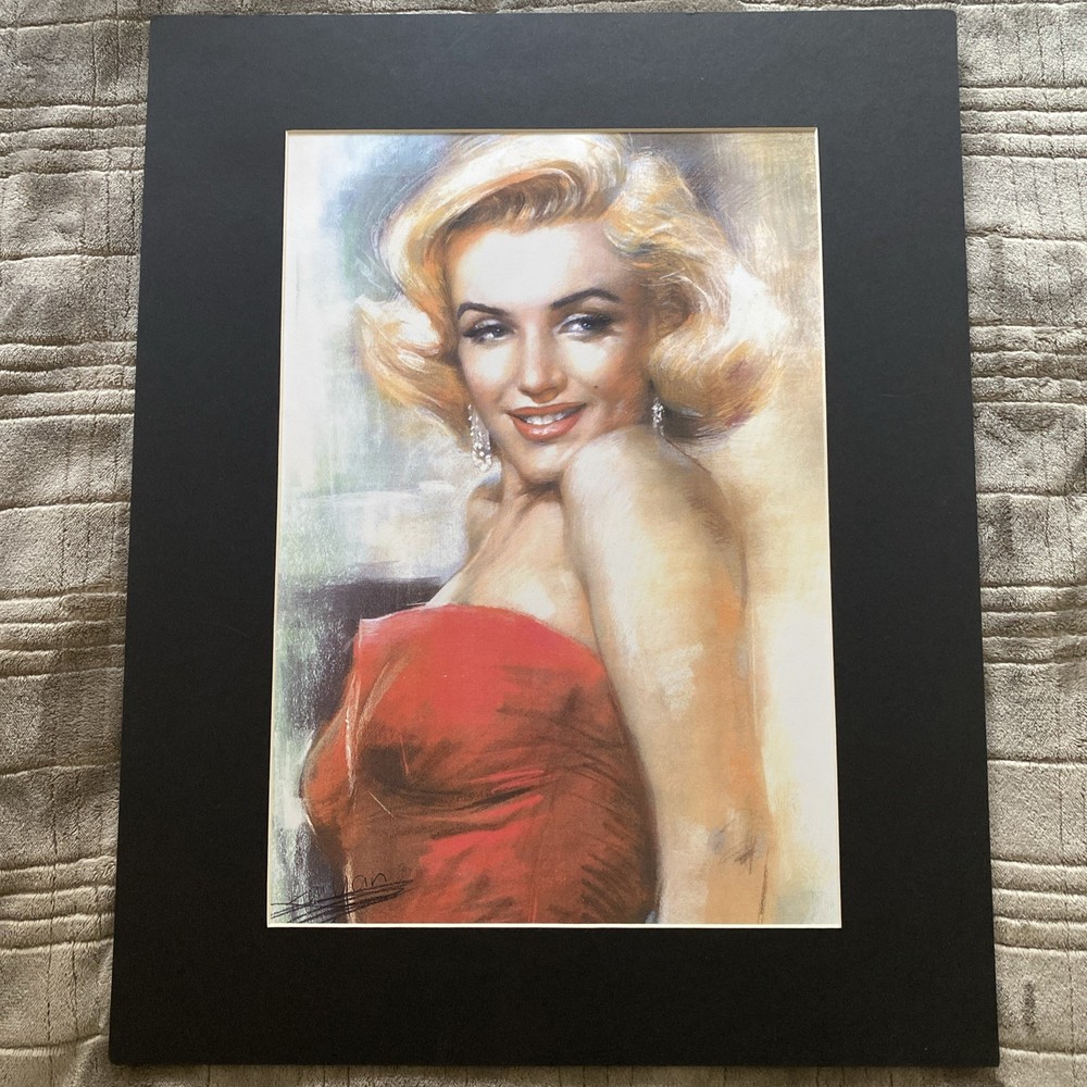 Marilyn Monroe Original Handmade Painting/Drawing Signed by Artist Haiyan 16×20