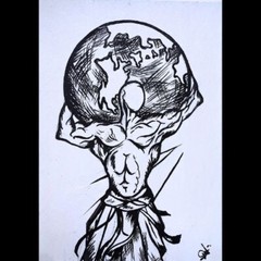 ACEO Original Men Modern Mini Acrylic Body Shape Art Card 100%Hand Made OOAK