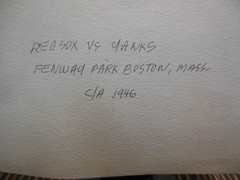 Bill Paxton Signed Original Watercolor Red sox Vs Yanks c/a 1946/ Fenway Park