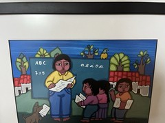 Signed Original Painting by El Salvador Artist FRANCISCA HUEZO Framed Teacher