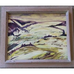 Vintage Oil Impressionism Signed American West Spokane Arid Landscape