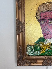 Textured Painting on Canvas by Serg Graff „Portrait of Alexander Hamilton“, COA