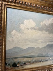 DWIGHT C HOLMES TEXAS ANTIQUE PLEIN AIR IMPRESSIONIST DESERT LANDSCAPE PAINTING