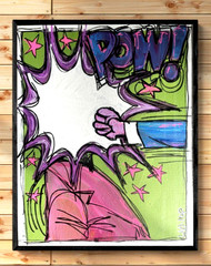 Vintage Comic Contemporary Pop Art Original Canvas Painting 11×14 Home Decor