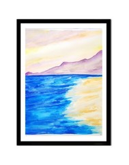 Original Seascape 11×14 Painting on Paper Watercolor Modern Art Abstract
