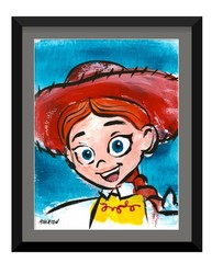 Atherton 9×12 Original Pop Art Toy Story Character Painting „Jessie Cowgirl“