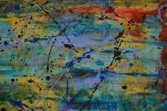 Jackson Pollock Style Giant Canvas Painting 84”X62” (7 Foot) Abstract Modern XL