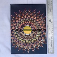 Diptych – Mandala Flower Canvas Acrylic Paintings – Original Art By E. Glenn