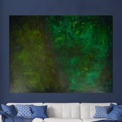 Mark Little Original Giant Canvas Painting 84”X62” (7 Foot) Abstract Modern XL