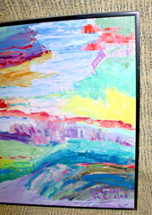 Original Oil Framed „Shoreline“ Signed Judith Espinoza 18 1/4″X18 1/4″ 2008