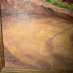 Original Oil Painting “Evening Glow” On Canvas Margaret Winter Signed 179-82 LG