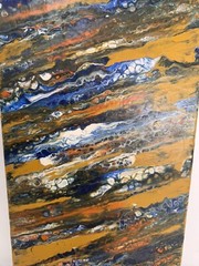 Vibrant Abstract Acrylic Pour Painting – Modern Wall Art – Resin Coated