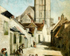 LISTED ITALIAN GIAN CARLO POLIDORI (1895–1962) FINE ORIGINAL OIL PAINTING