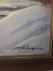 Mel Fillerup Wyoming artist Oil Painting on Cardboard vintage
