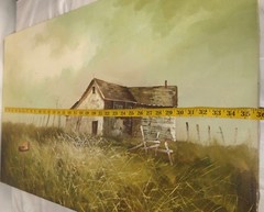 OIL PAINTING SIGNED KARL NEUMANN RUSTIC FARMS