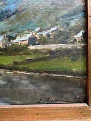 Impressionist Emile Ancelet (1865-1951) – River Landscape, 1892
