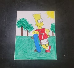 Bart simpson Hand Painted canvas wall art 8×10