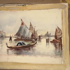 Vintage nautical Water Color Painting 19x 10 Signed AF Collin’s, NO FRAME