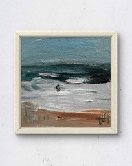 Ocean No.1 4×4 Original Miniature Oil Painting Home Interior