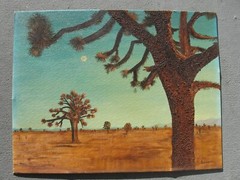 Adolphe George Berson Oil Painting on Art Board-1960s 18×14 SW California Desert