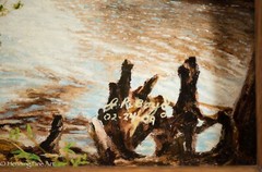 Stunning Original Oil Painting of Cypress Tree Florida River Signed J.R. Boyd 2