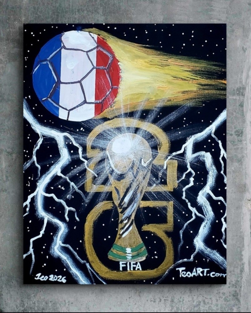 2026 FIFA WORLD CUP SOCCER ART TEAM FRANCE