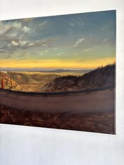 Original Oil Painting Sunset Art Sky Clouds Landscape Colorado Mountains Mikah